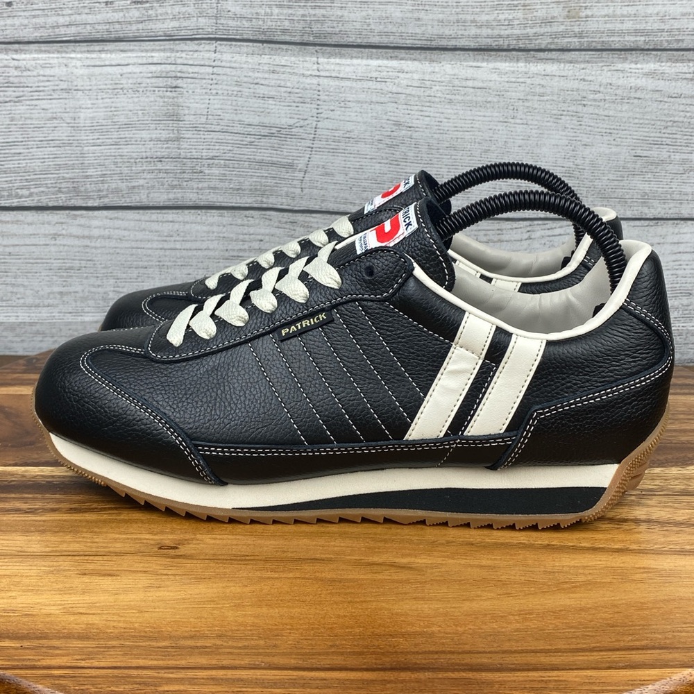 PATRICK Marathon L Retro Black Leather Sneaker Made in Japan EU Size 41
